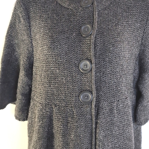 A.N.A. New Approach Charcoal Grey Alpaca Blend Sweater Jacket Size LP - Picture 2 of 8